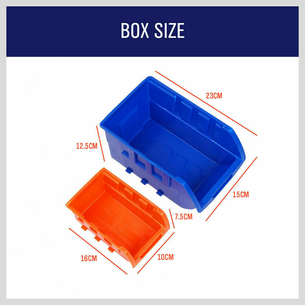50-Piece Bin Wall Mounted Parts and Tool Storage Rack Organizer Rack for Workshop Tools