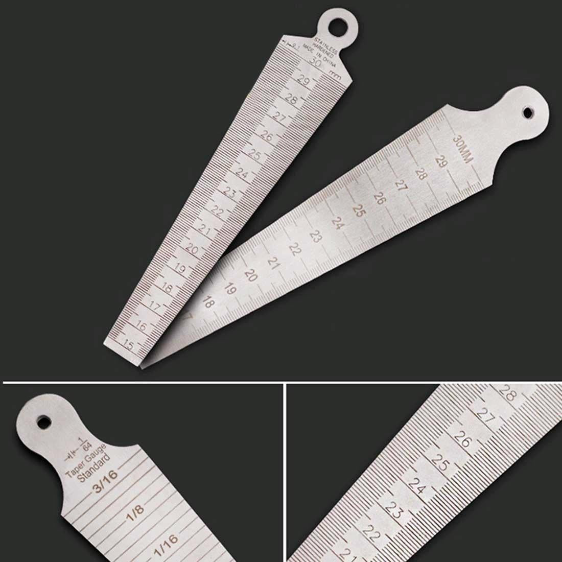 Stainless Steel Taper Gauge for Measuring Wedge Gaps 15-30mm