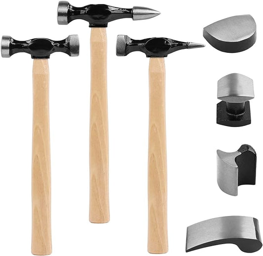 SWANLAKE TOOLS 7 Piece Auto Body Repair Kit, Auto Body Tools, Auto Body Repair Tools with Carbon Steel Hammer Heads (SW-66076)