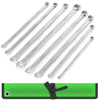 8PC Aviation Spanner Set Extra Long Wrench Double Ring CRV With Bag 8-24mm