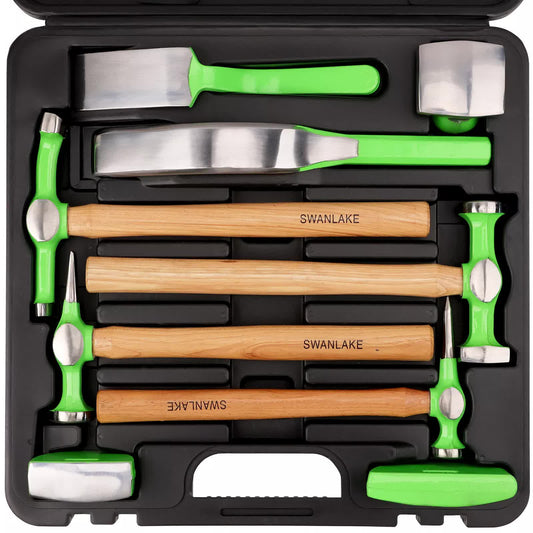9-Piece Auto Body Hammer Dolly Set Car Body Dent Repair Tool Case