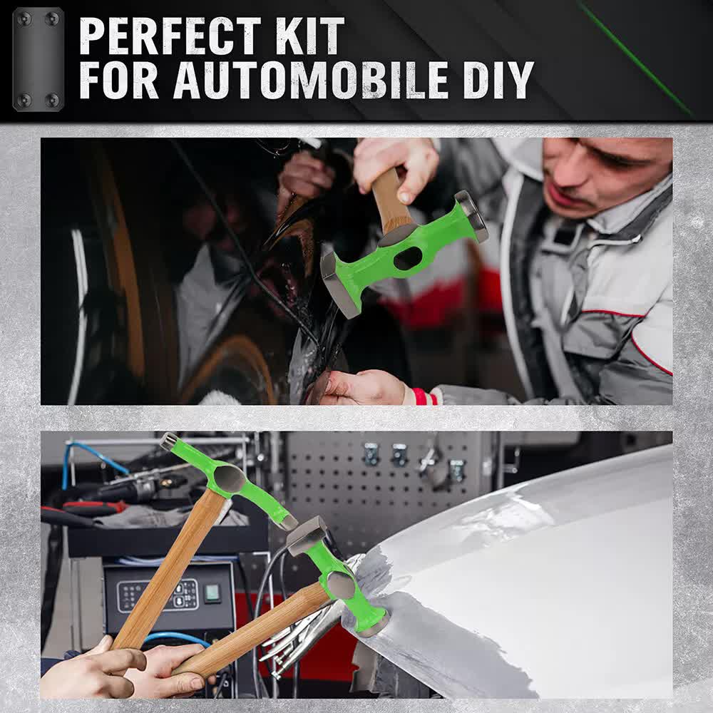 9-Piece Auto Body Hammer Dolly Set Car Body Dent Repair Tool Case