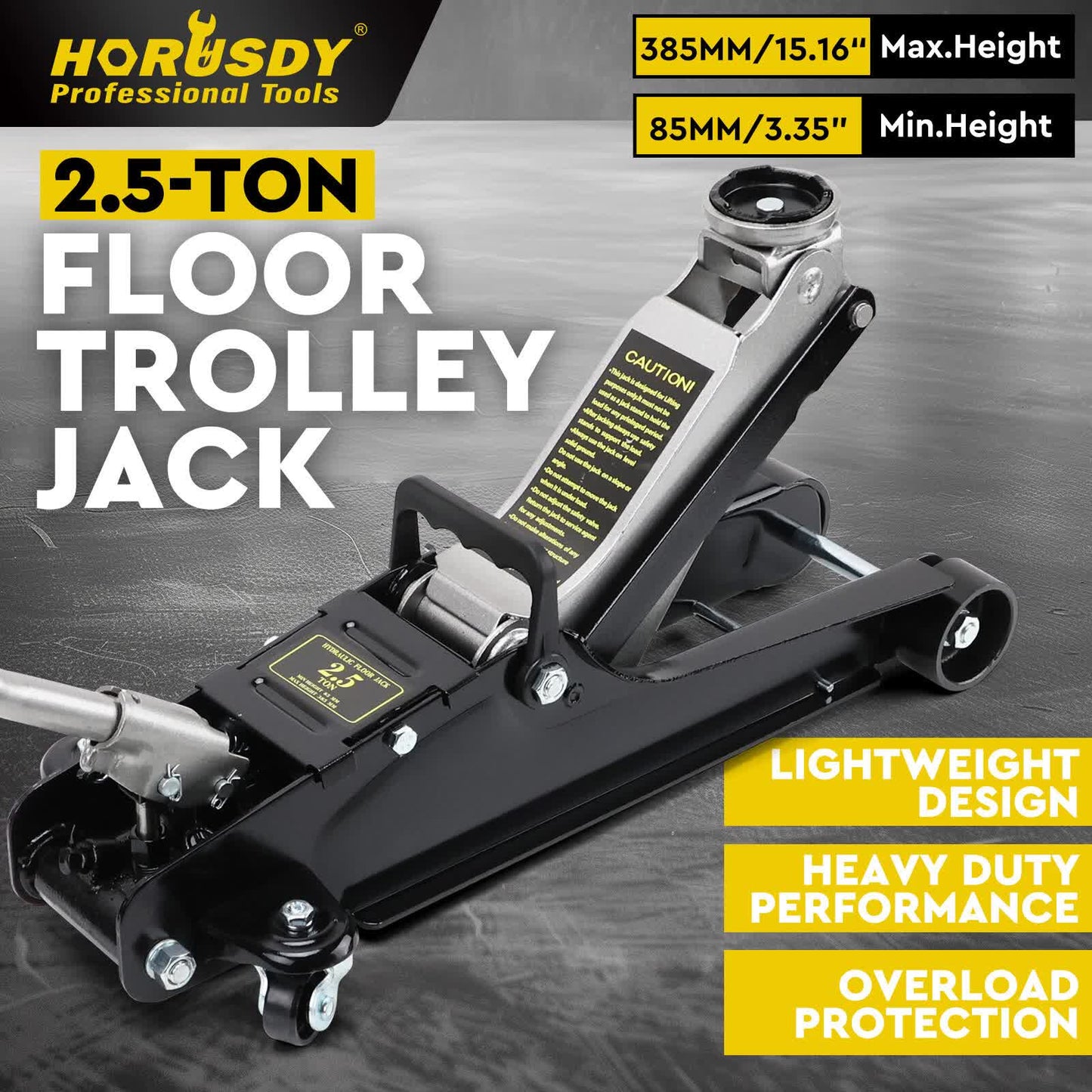 Hydraulic Floor Jack 2.5T Trolley Low Profile Car Track Quick Lifting 85-385mm