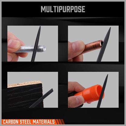 HORUSDY 2x Mini Sharp Flat Steel File Metal Wood Carving Carpentry Tool Durable