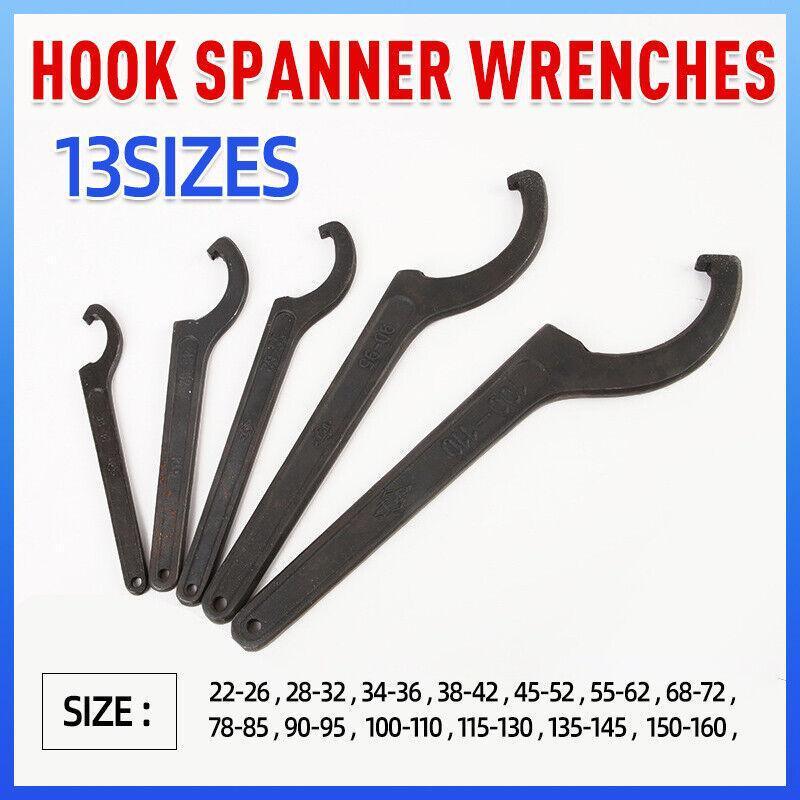 Adjustable C Spanner Hook Wrench Tool for Motorcycle Bike Repair 22 to 160mm - 28-32
