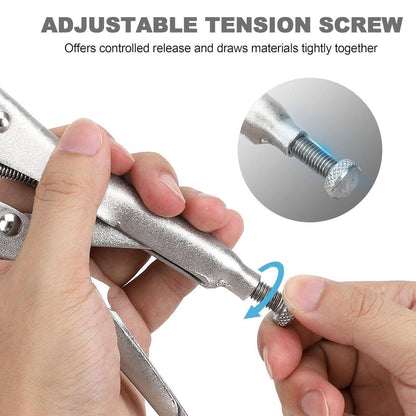 Multi-functional C-type Pliers Strong Manual Grip Round Mouth Clamping Tool - 10inch