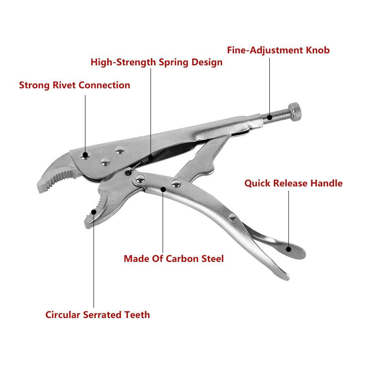 Multi-functional C-type Pliers Strong Manual Grip Round Mouth Clamping Tool - 4inch
