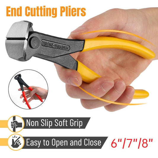 Nail Puller Nail Remover Tool Cutting Pliers Carpenter Tools End Cutting Pliers - 7 inch