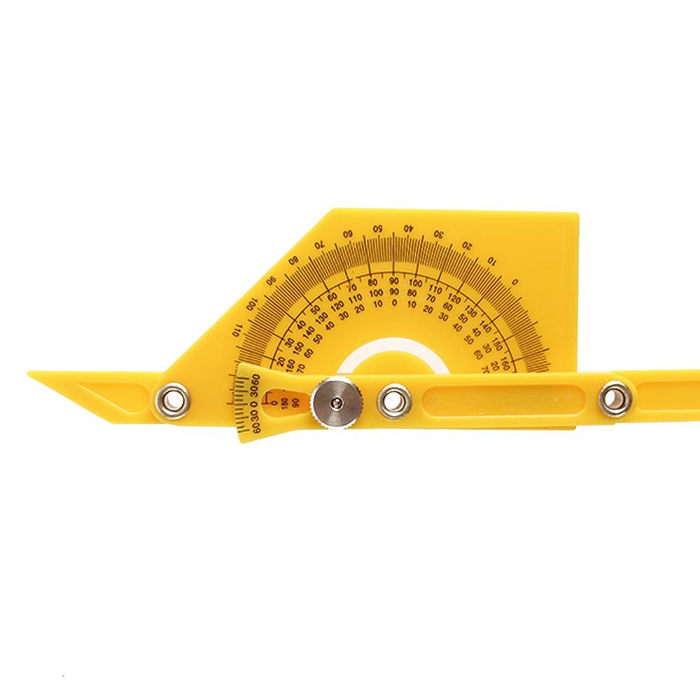 Protractor Measuring Arm Ruler - 180 Degree Woodworking Tool