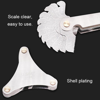 Stainless Steel Thread Gauge - 52 Pcs Metric & British 60 / 55 Degrees