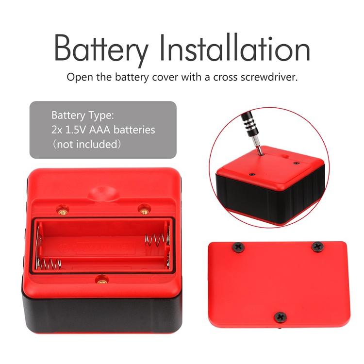 Mini Magnetic Digital Tilt Box with 3 Buttons - Red