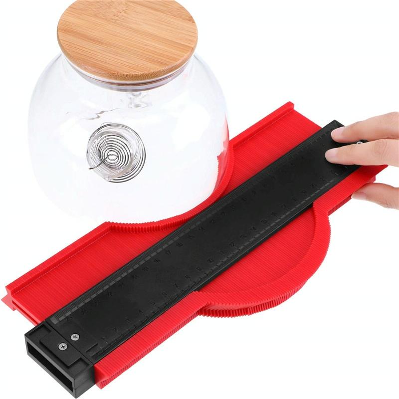 10-inch Woodworking Contour Arc Gauge Tool - Multifunctional - Red