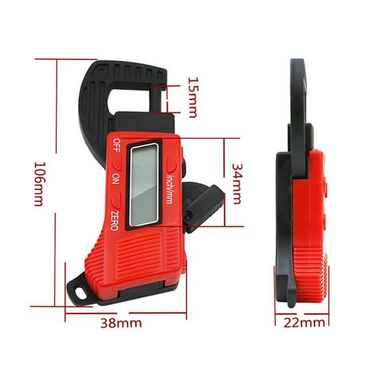 Digital Thickness Gauge for Professional Construction - Plastic - Blue