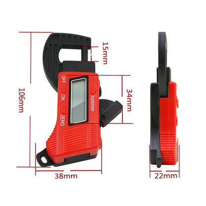 Digital Thickness Gauge for Professional Construction - Plastic - Blue