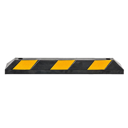 90cm Heavy Duty Rubber Curb Parking Guide Wheel Driveway Stopper Reflective Yellow