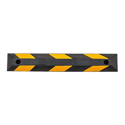 90cm Heavy Duty Rubber Curb Parking Guide Wheel Driveway Stopper Reflective Yellow