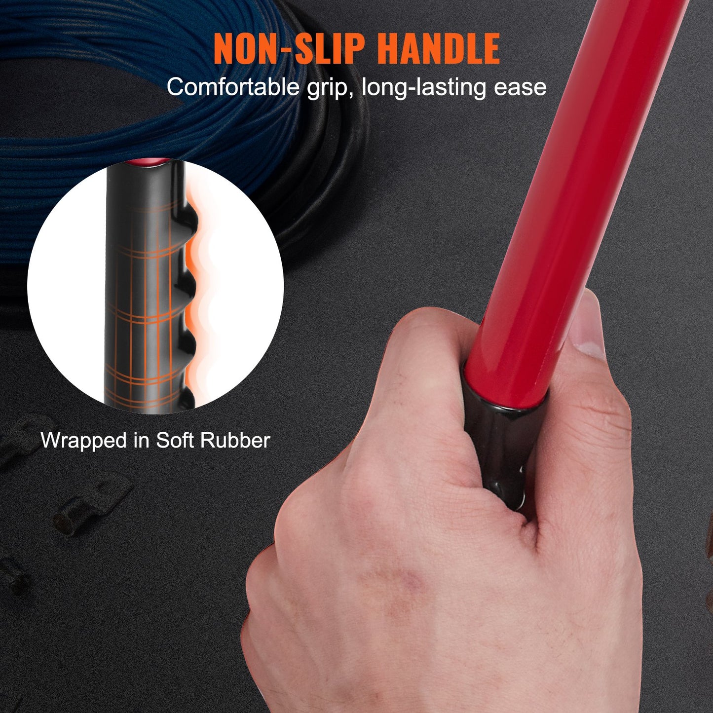 VEVOR Battery Cable Lug Crimping Tool, 10-1/0AWG with Cable Cutter and 95PCS Copper Ring Terminals, 6 Wire Sizes Crimping Die and 100pcs Heat Shrink Tubes, for Heavy Duty Wire Lugs