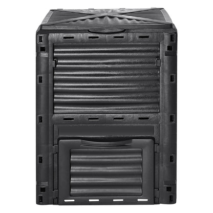 VEVOR Garden Compost Bin 300 L, BPA Free Composter, Large Capacity Outdoor Composting Bin with Top Lid and Bottom Door, Easy Assembling, Lightweight, Fast Creation of Fertile Soil